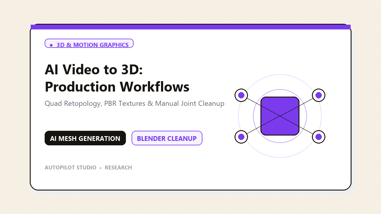 Illustration for AI video to 3D: what works, what breaks and what you still fix by hand