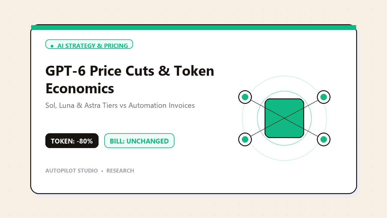 Illustration for GPT-6 cut AI prices. What it means for your automation bill