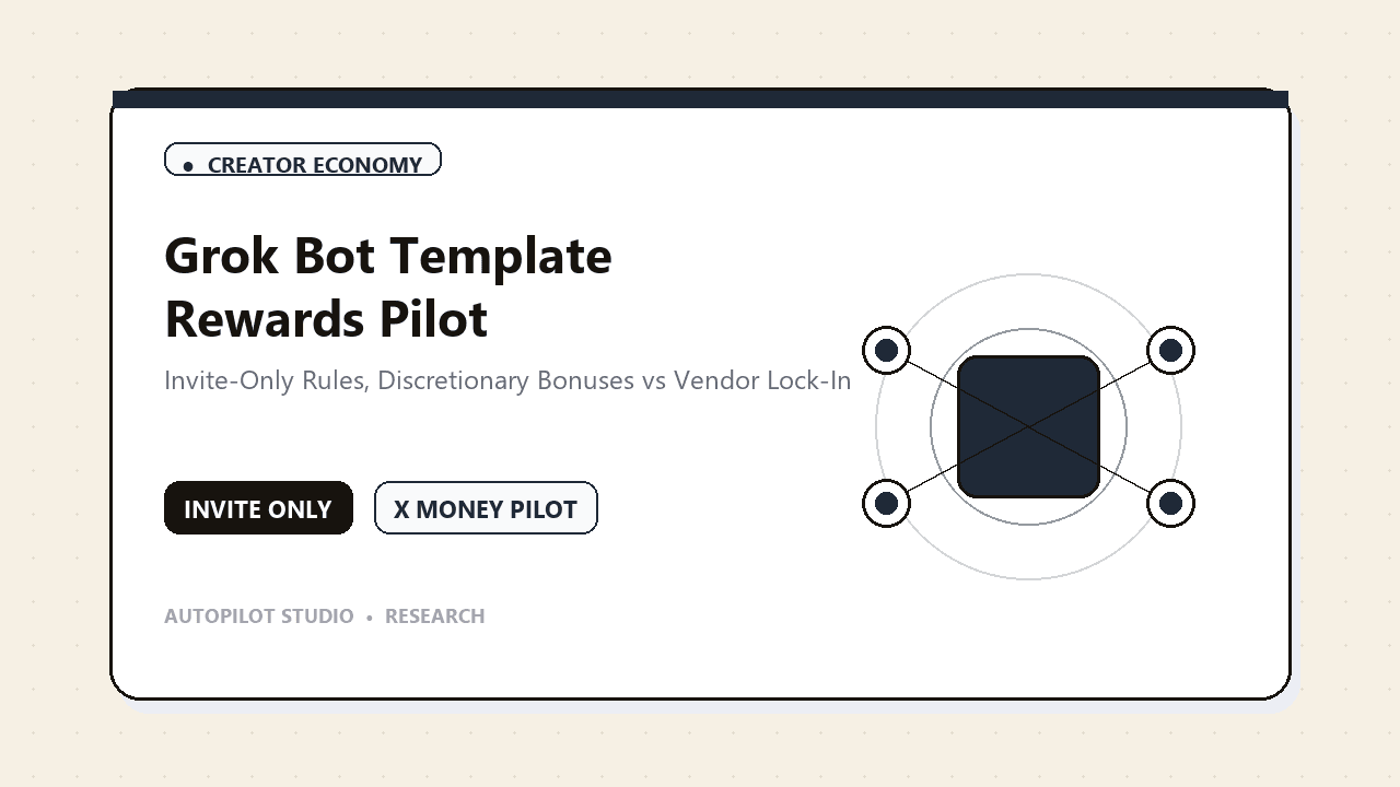 Illustration for Can you earn from Grok Bot templates? What the pilot actually says