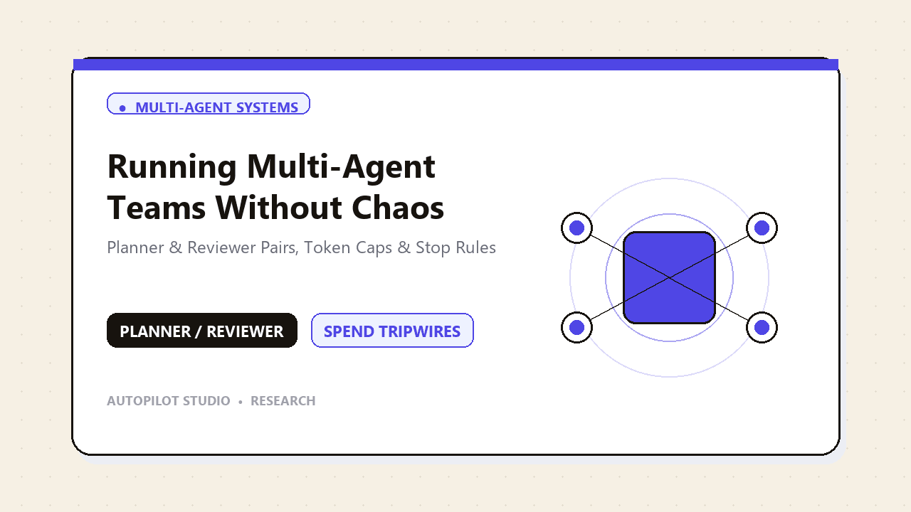 Illustration for 950 agents ran for 21 hours. How to run many AI agents without losing control