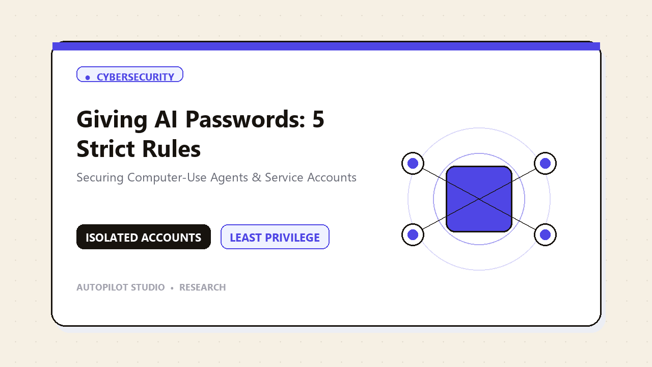 Illustration for Before you give an AI agent your passwords: 5 rules